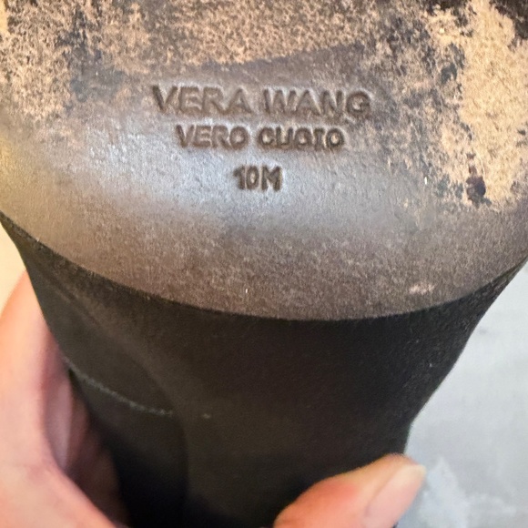 Vera Wang Royce Peep Toe Booties with Fabric Bow in Gross grain leather Size 10 - Picture 7 of 7